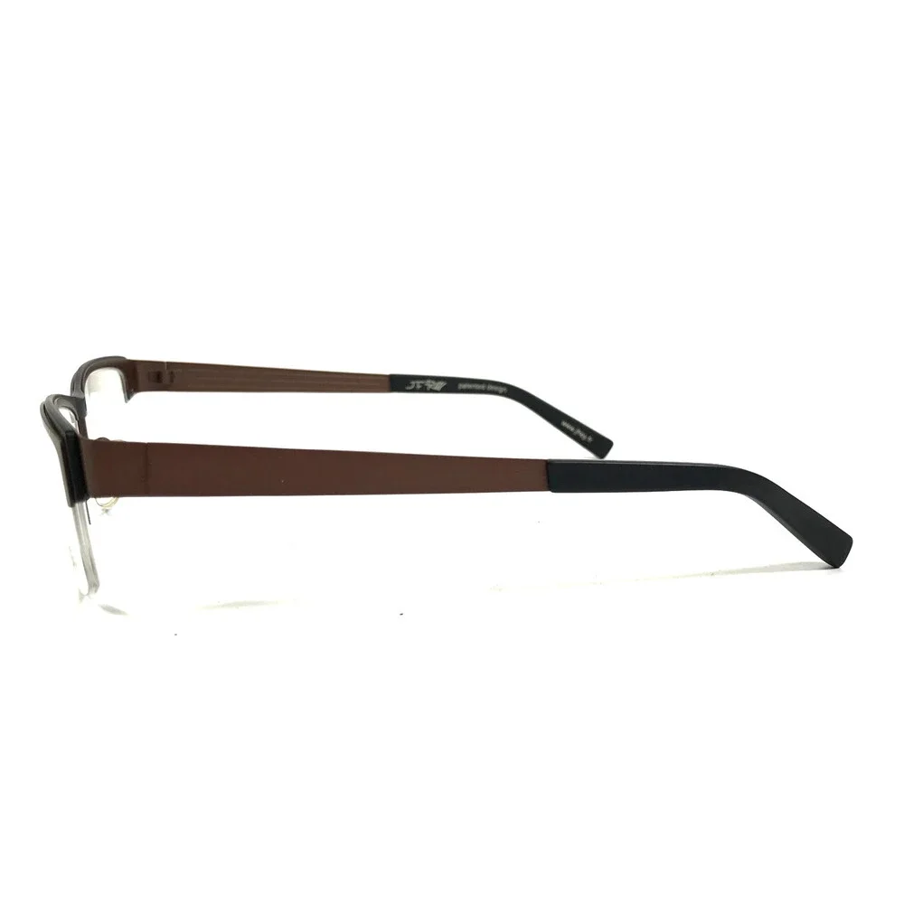 J.F. Rey Eyeglasses Frames JF2550 9000 Matte Brown Black Rectangle 50-19-140
